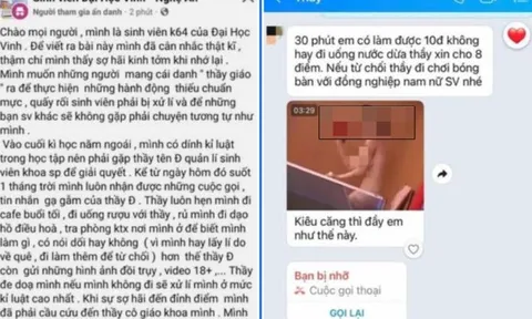 Thầy giáo trường đại học bị tố gửi video đồi trụy ép 'gạ tình, đổi điểm' nữ sinh