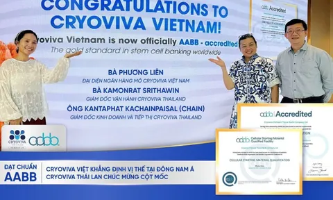 Cryoviva Vietnam đạt chứng nhận AABB, tiêu chuẩn lưu trữ toàn cầu