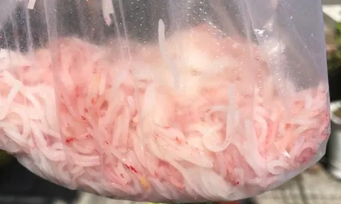 Người dân Đà Nẵng phản ánh sợi bún đổi màu đỏ bất thường