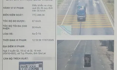 Công an gửi thông báo phạt nguội đến tài xế vượt tốc độ hơn 20 lần, số tiền phạt hơn 100 triệu đồng