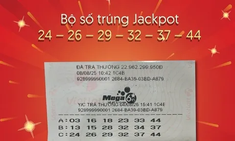6 con số đổi đời người đàn ông trúng Vietlott Jackpot Mega 6/45 "khủng" ở Hà Nội