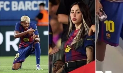 Lamine Yamal đang yêu, để hình nền điện thoại bạn gái mới
